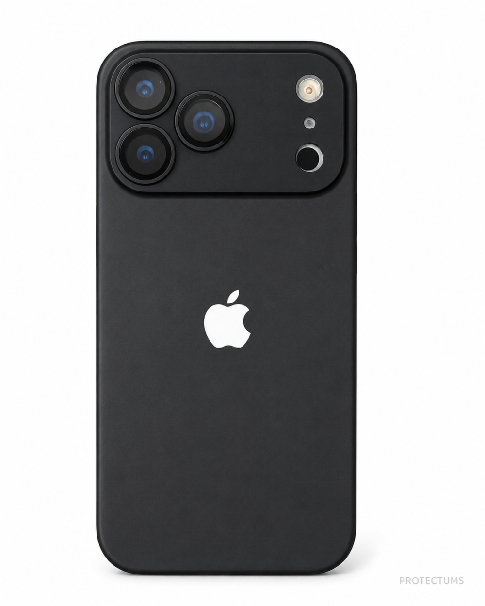 Protectums Matte Black Slim Case for iPhone with Camera Protector
