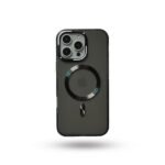 Protectums Clear MagSafe iPhone Case – Shockproof Transparent Matte Black Frame