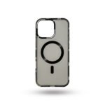 Protectums Clear MagSafe iPhone Case – Shockproof Transparent Matte Black Frame - Image 2