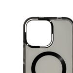 Protectums Clear MagSafe iPhone Case – Shockproof Transparent Matte Black Frame - Image 5