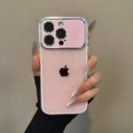 Protectums Pink Glitter iPhone Case with Chrome Camera Guard