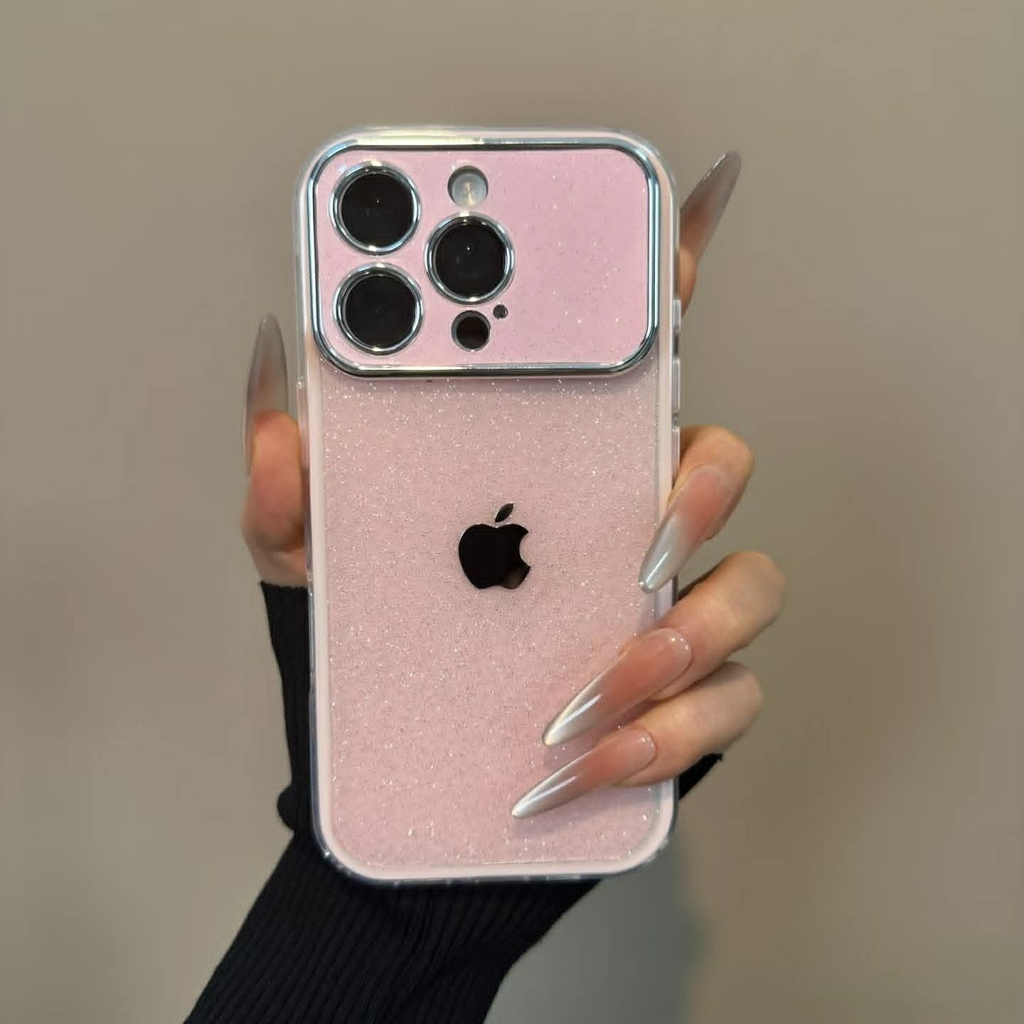 IMG_6344.JPG Protectums Pink Glitter iPhone Case with Chrome Camera Guard - Image 1