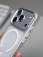 Protective Frosted MagSafe iPhone Case with Metallic Camera Protection Frame - Image 12
