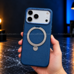 Premium Leather MagSafe Case for iPhone with Magnetic Stand Ring - Image 4