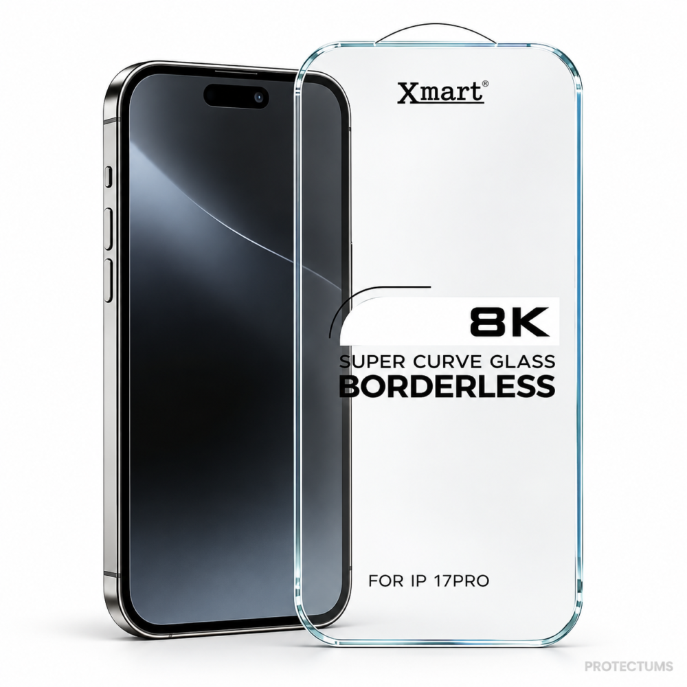 Xmart 8K Borderless Tempered Glass Screen Protector for iPhone
