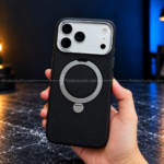 Premium Leather MagSafe Case for iPhone with Magnetic Stand Ring - Image 3